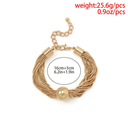 Jewelify Gold-Plated Acrylic Ball Chain Bracelet for Women - Jewelify Shop