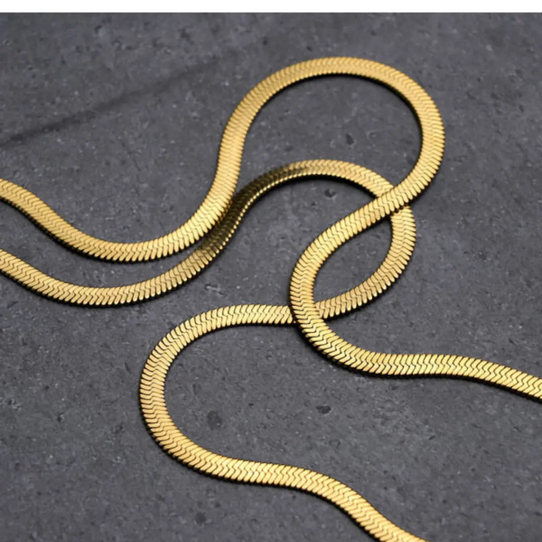 Jewelify Gold Plated Snake Chain For Men (22 Inch) - Jewelify Shop