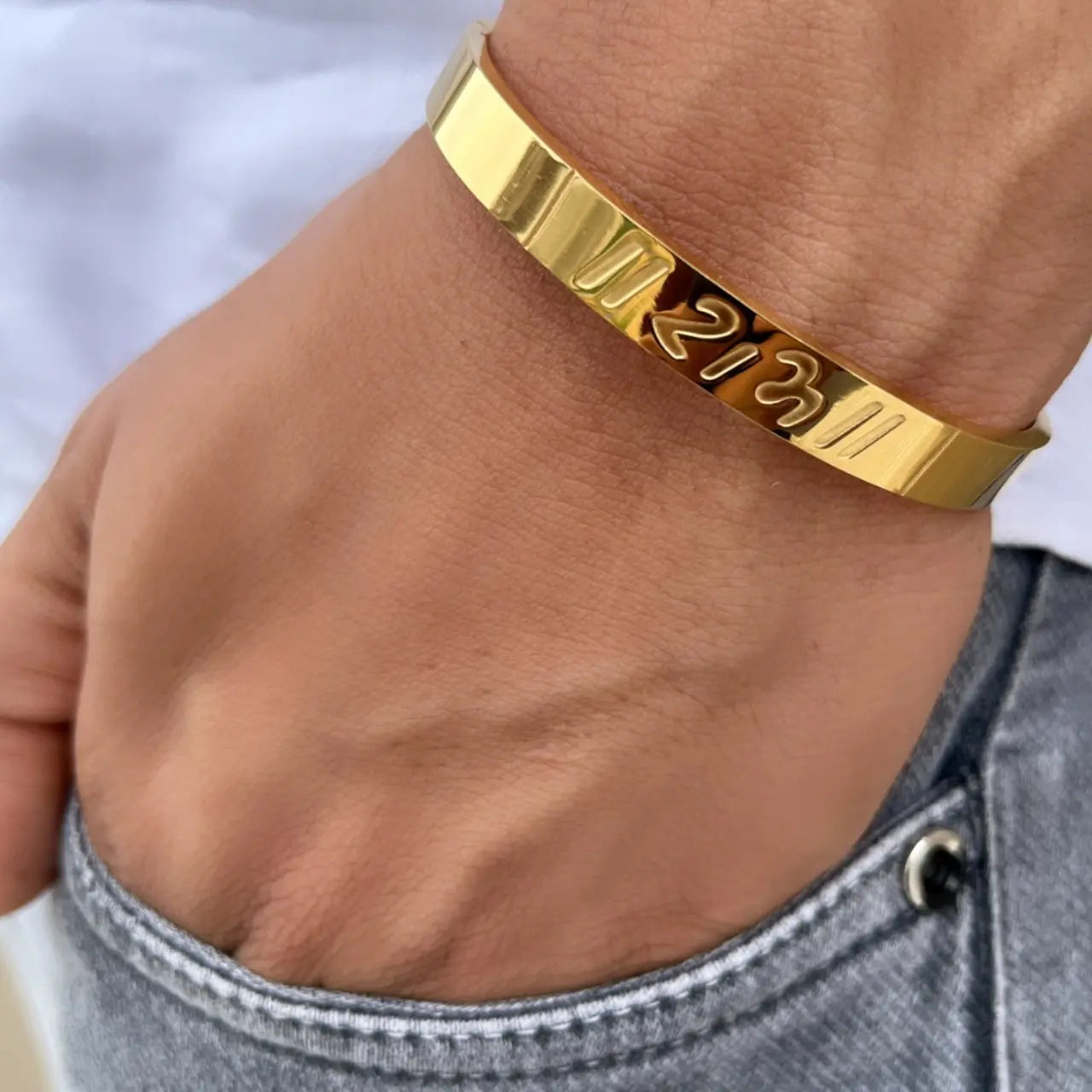 Jewelify Ram Men's Gold Bracelet - Jewelify Shop