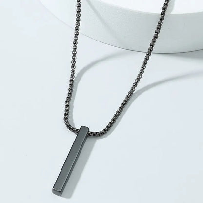 Jewelify Silver Bar Pendant Chain Necklace For Men - Jewelify Shop