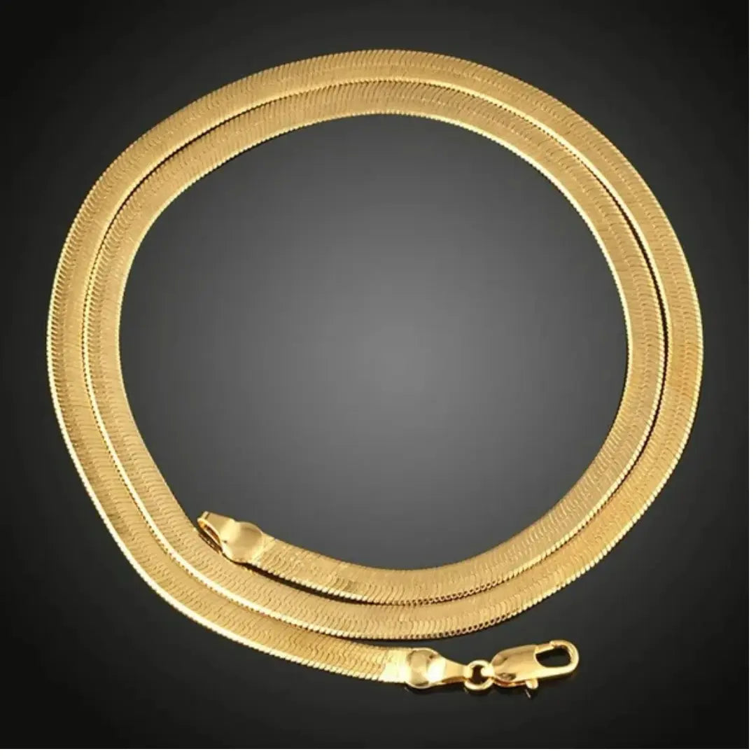 Luxury Gold Plated 3D Snake Chain Necklace For Men (21 Inch) - Jewelify Shop